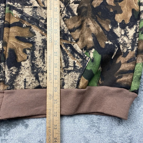 Vintage Camo Hoodie‎ Mens Size XL Bigwoods Trebark Full Zip Angler Bait Casting - Picture 13 of 15